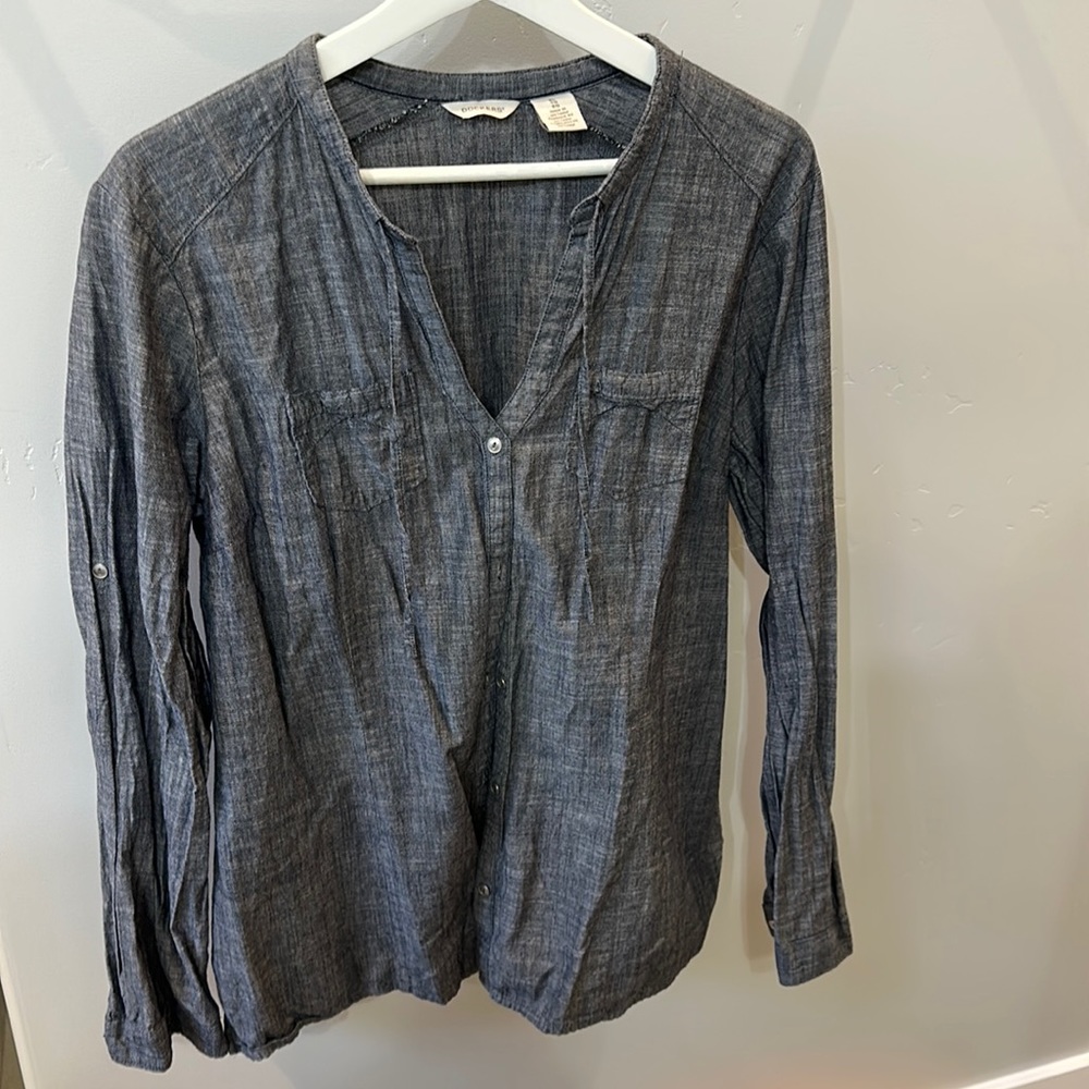 Dockers grey cotton blouse size xl